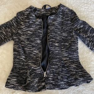 Woven Coat flared bottom